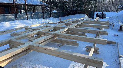 Приступили к сборке дома Терема 215м2